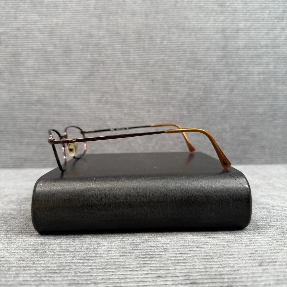 Ray-Ban RB 6018 2511‎ Brown Oval Metal Eyeglasses Frames Made in Italy 50-19-135